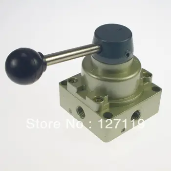 

HV-03 4 Port 3 Position 3/8" BSPT Hand Operated Pneumatic Valve Rotary Manual Control