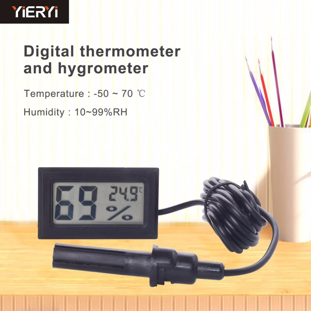 Digital Mini LCD Thermometer C Hygrometer Fridge Freezer Temperature