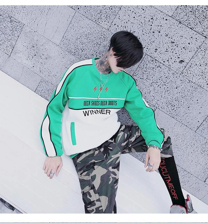 Patchwork Oversize Windbreaker Pullover Jackets Male Coats Vintage Varsity Jacket Men Fashions  (25)