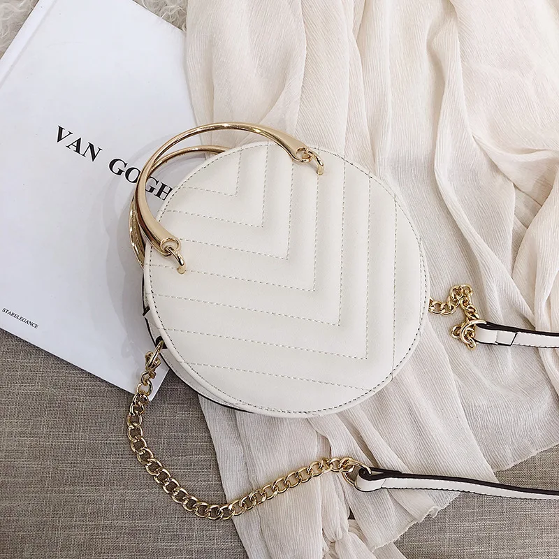 

Female Round Tote Crossbody Bags For Women 2019 PU Leather Luxury Handbag Designer Sac A Main Ladies Hand Shoulder Messenger Bag
