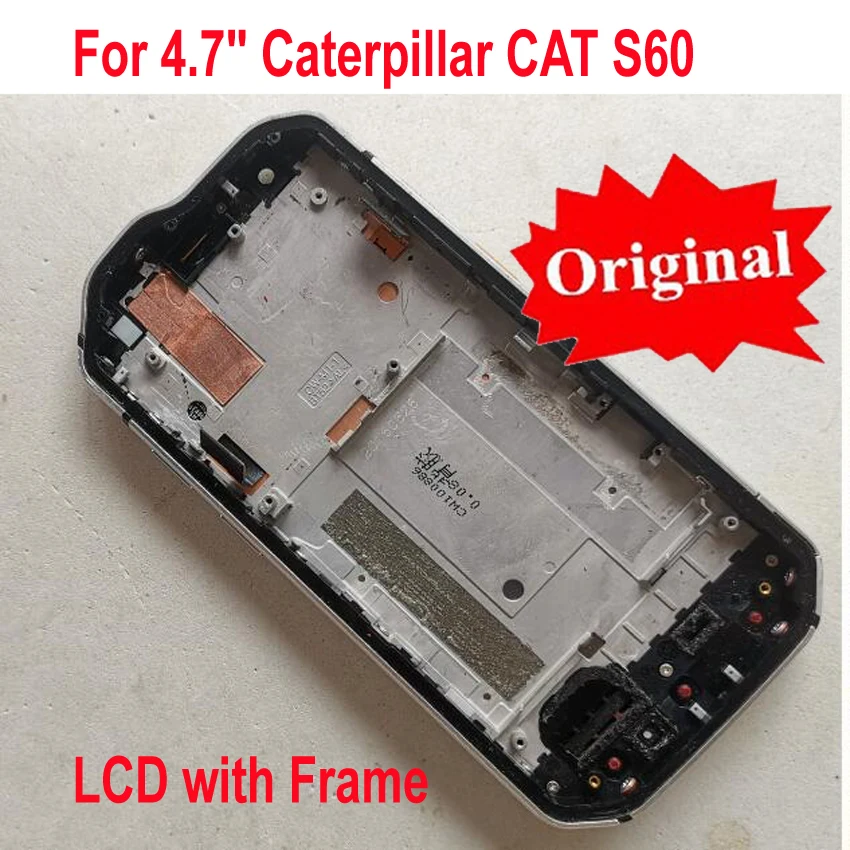 

Original Full LCD Display Touch Screen Digitizer Assembly Sensor with frame For Caterpillar Cat S60 4.7" Phone Replacement parts