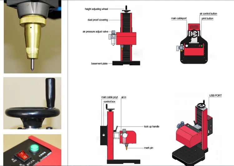 Industrial Digital Metalized Labels Auto Parts Dot Peen Marking Machine (3)_