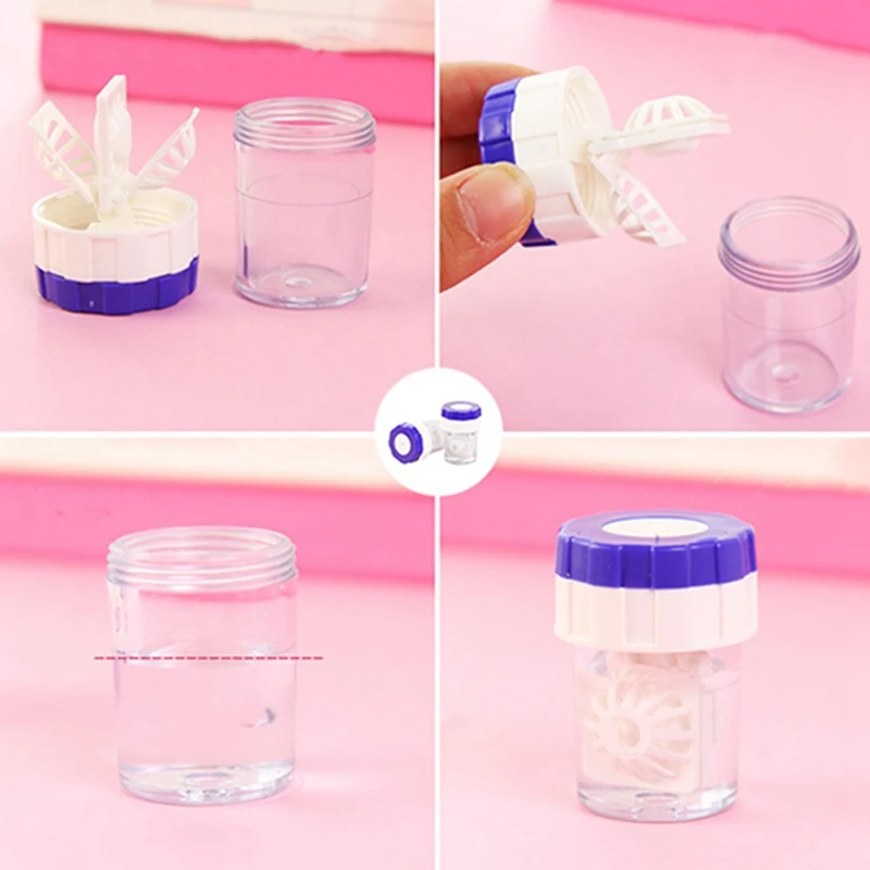 Contact Lens Washer Cleaner Cleaning Lenses Case Eyewear Accessories Cleaning Contact Lens Case Container
