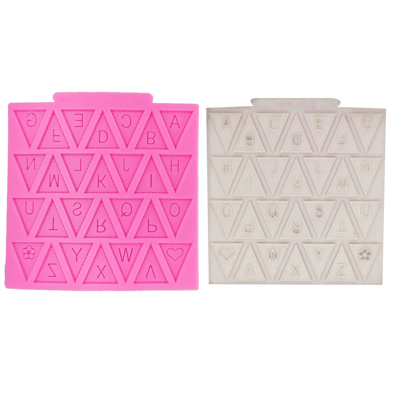 

M0153 Cooking tools Flag Shape 26 English Letters Silicone Mold Chocolate Fondant Cake Decorating Tools