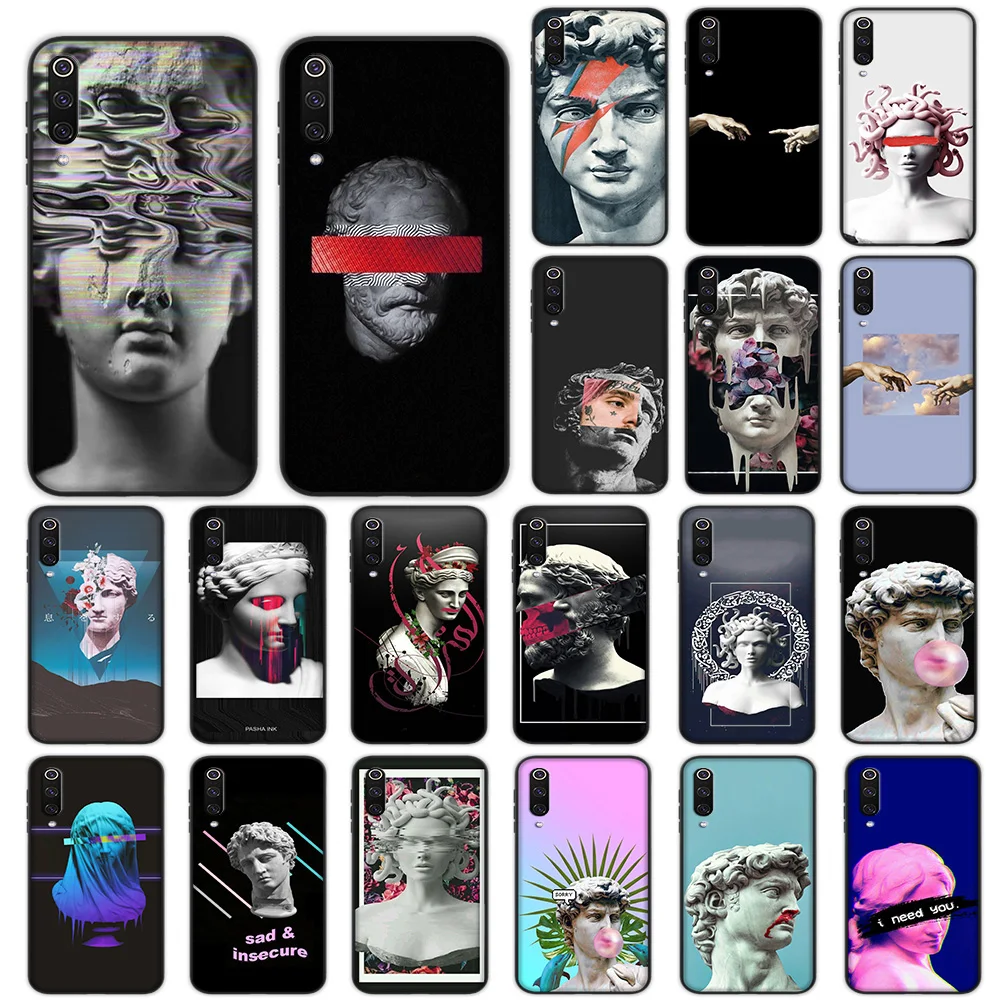 

Plaster Statue David Art Michelangelo Soft Case for Xiaomi Mi9 Mi8 Mi6 Lite SE A1 A2 Lite Pocophone F1 MAX 3 Cover