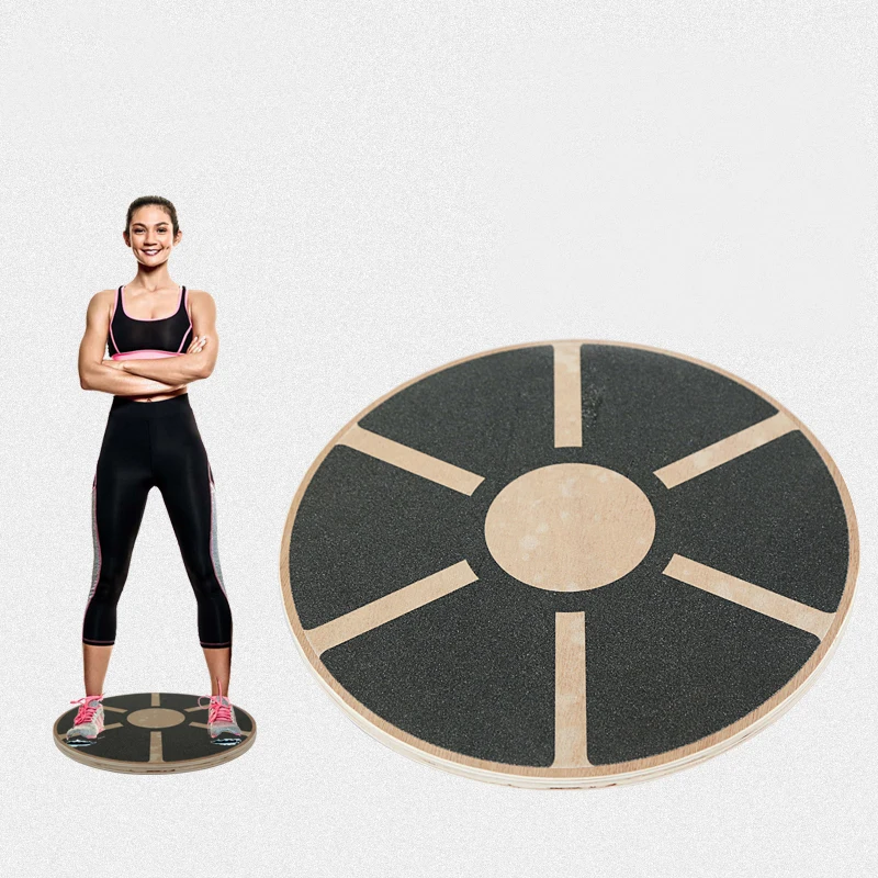 

Anti-slip Wooden Wobble Balance Board Bodybuilding Gym Twist Boards for Fitness Training Rehabilitation Exercise