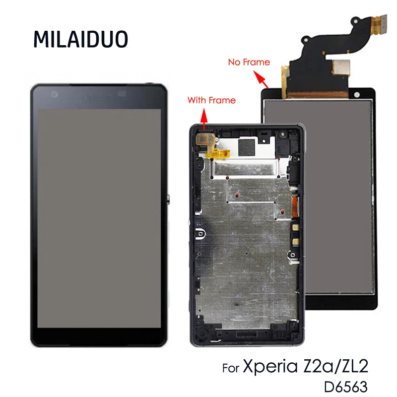 

LCD Display For Sony Xperia Z2a D6563 ZL2 IPS Touch Screen Digitizer Assembly Replacement Parts Black No/with Frame+Tools