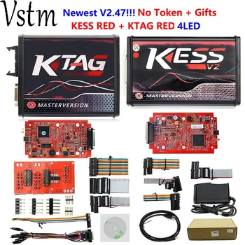 

100% EU Version KESS V2.47 KESS V5.017 V2 Online Version NEW 4LED Red PCB KTAG 7.020 SW2.23 Fully Protocols No Token Limited