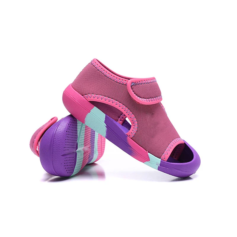 Original Brand Kids Summer Casual Sandals Hook and Loop Boys Girls Beach Sandals High Quality Children Sandals with Box - Цвет: D97198