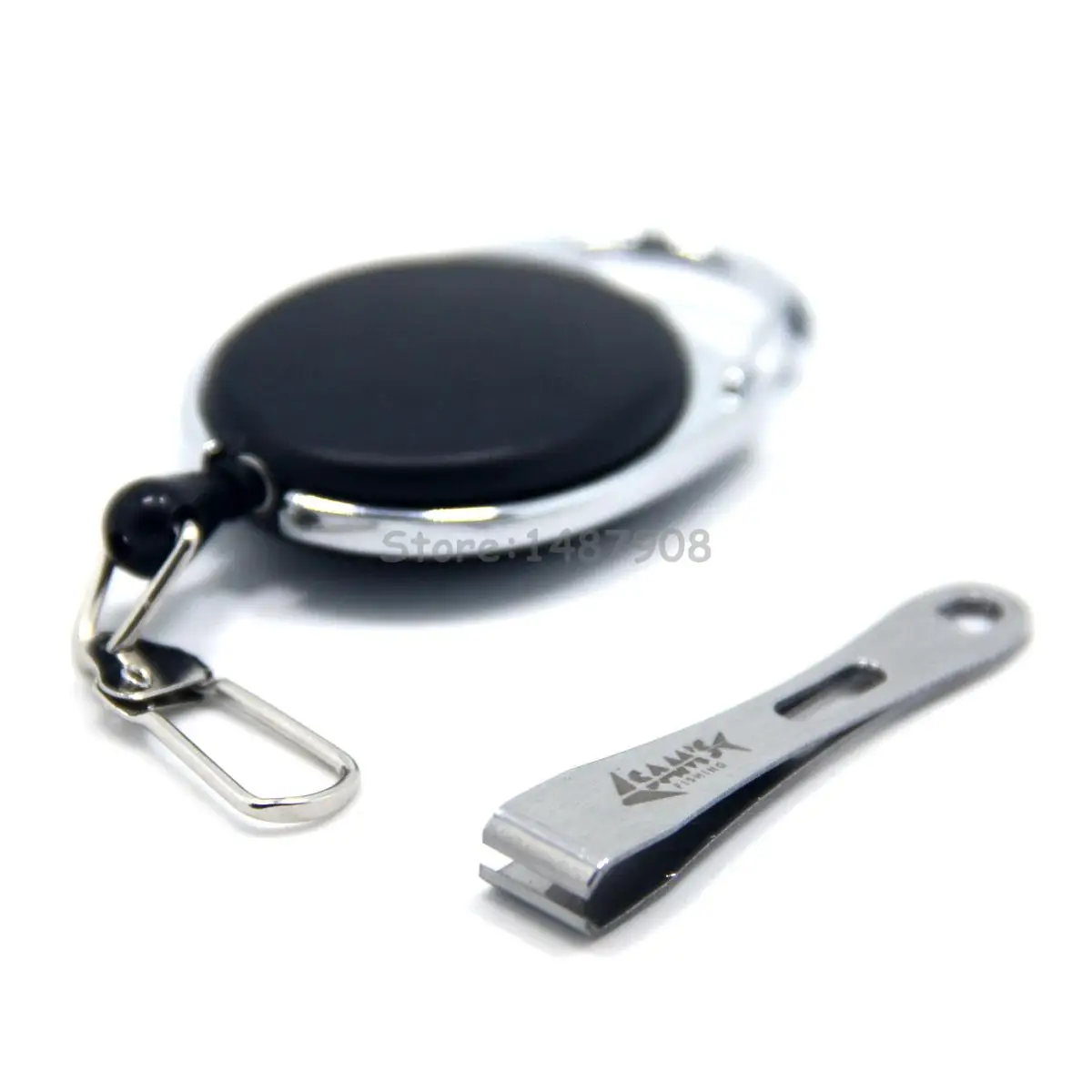 

SAMSFX Fly Fishing Clipper and Zinger Retractor Combo Retractable Reel Badge Holder for Line Cutter Scissors Nipper Tools Kits