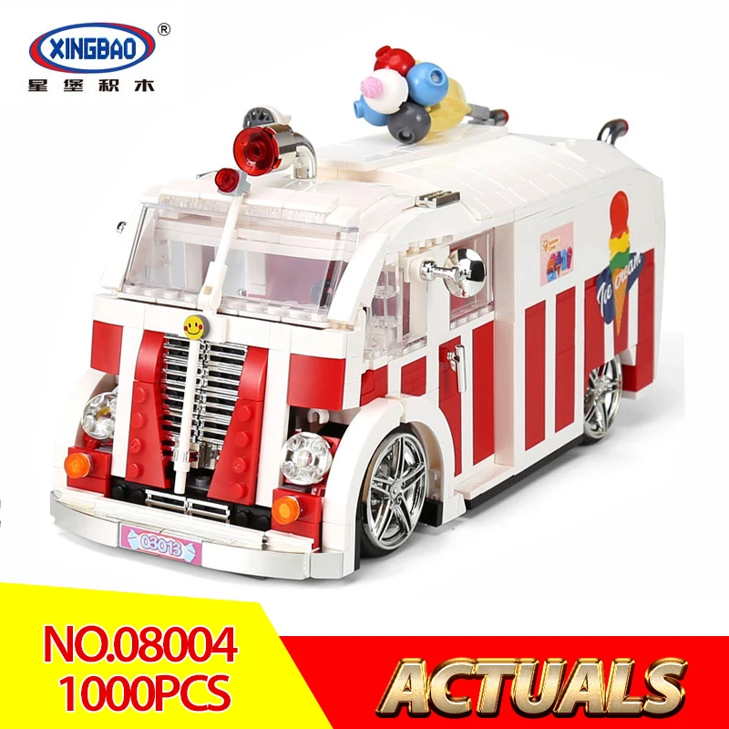 

XingBao 08004 Blocks 1000Pcs Creator The Ice Cream Car Set Building Blocks Bricks Children Educational toys Model for Children