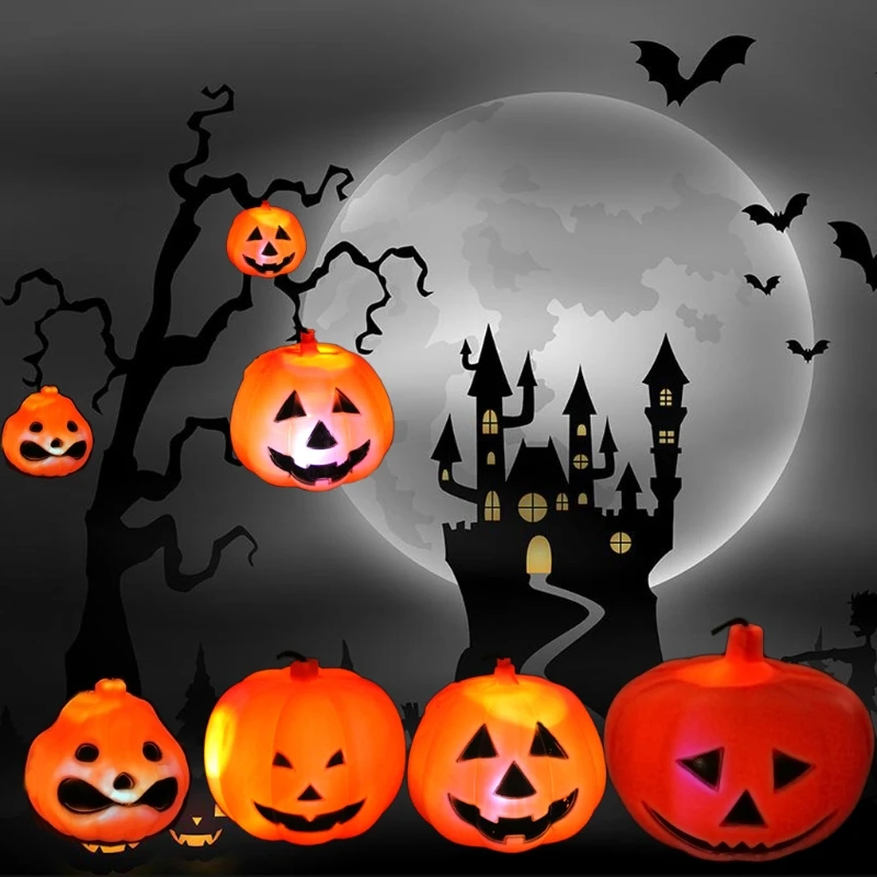 

Portable LED Battery Operated Flash Light Lantern Halloween Pumpkin Lamp Decor Toys Party