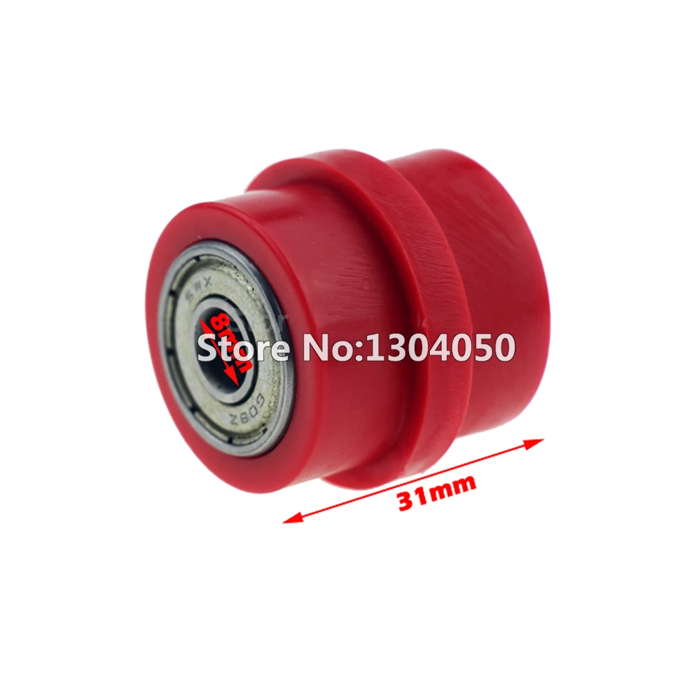 

8mm Red Chain Roller Tensioner Pulley Wheel Guide For YZF KTM RMZ KLX CRF 80 250 150 250 450 Motorcycle Motocross Pit Dirt Bike