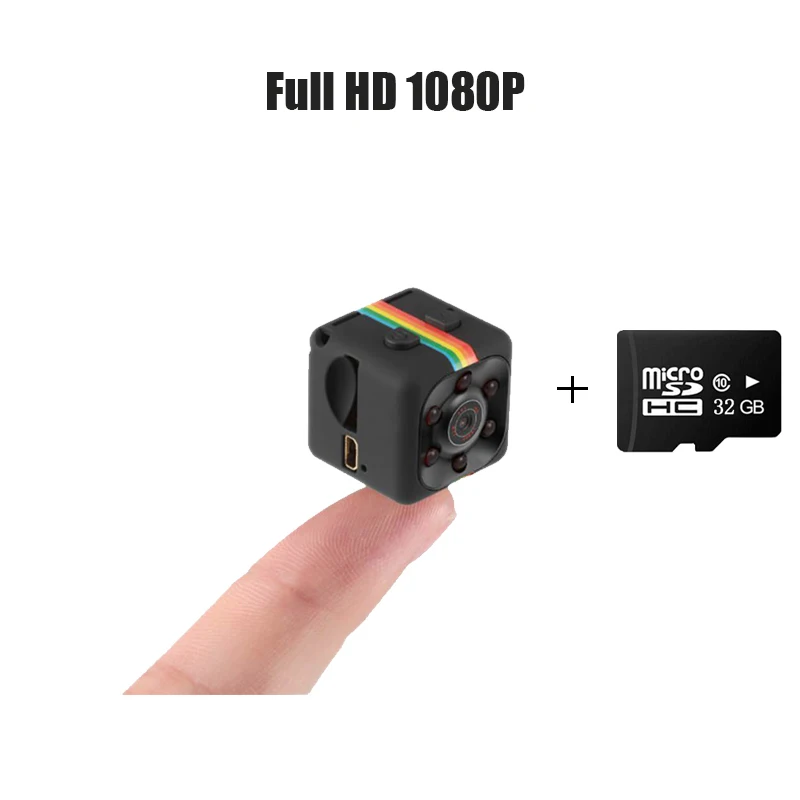 

SQ11 Mini Camera 1080P Sensor DV Night Vision Video Camera Cam Small Motion DVR Cam Camera Micro Memory Card TF Card 32GB