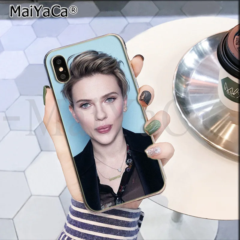 Оригинальный чехол MaiYaCa Scarlett Johansson для телефона iPhone 8 7 6 6S Plus X XS max 10 5 5S SE XR Coque
