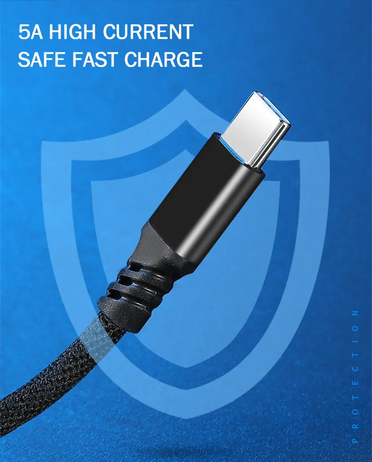 KISSCASE usb type-C кабель для samsung Note 10 9 8 5A Быстрая зарядка type-C кабель для зарядки мобильного телефона USB C кабель для Redmi K20 Pro