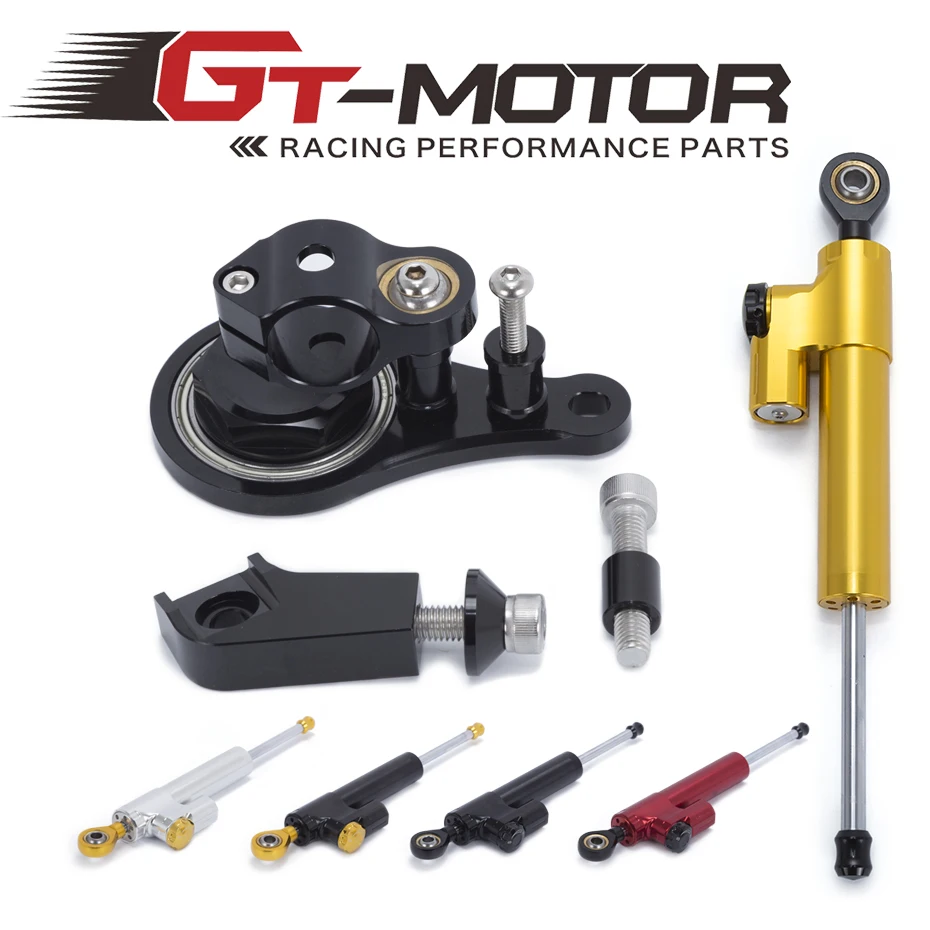

GT Motor - Motorcycle Full set CNC Steering Damper Stabilizerlinear Linear Stabilizer Bracket For Kawasaki ZX6R 2005-2006 ZX-6R
