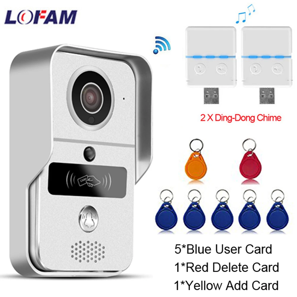 LOFAM беспроводной IP видеодомофон Wi-Fi видеодомофон дверной звонок wifi дверной звонок камера POE ночное видение двусторонний аудио разблокировка