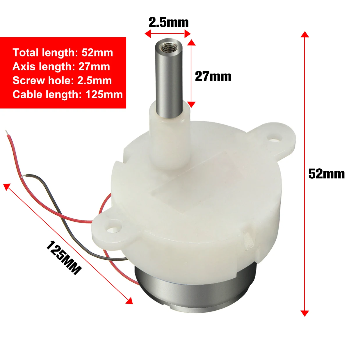 Бренд 2pcs DC 5v 6v 9v 12v червячная передача длинный вал для мотора Мотор-редуктор низкая скорость 5-12 RPM