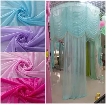 

2016 Free shipping 150cm 59inch Width Sheer fabric for wedding backdrops decoration gauze curtain 10Meters/lot