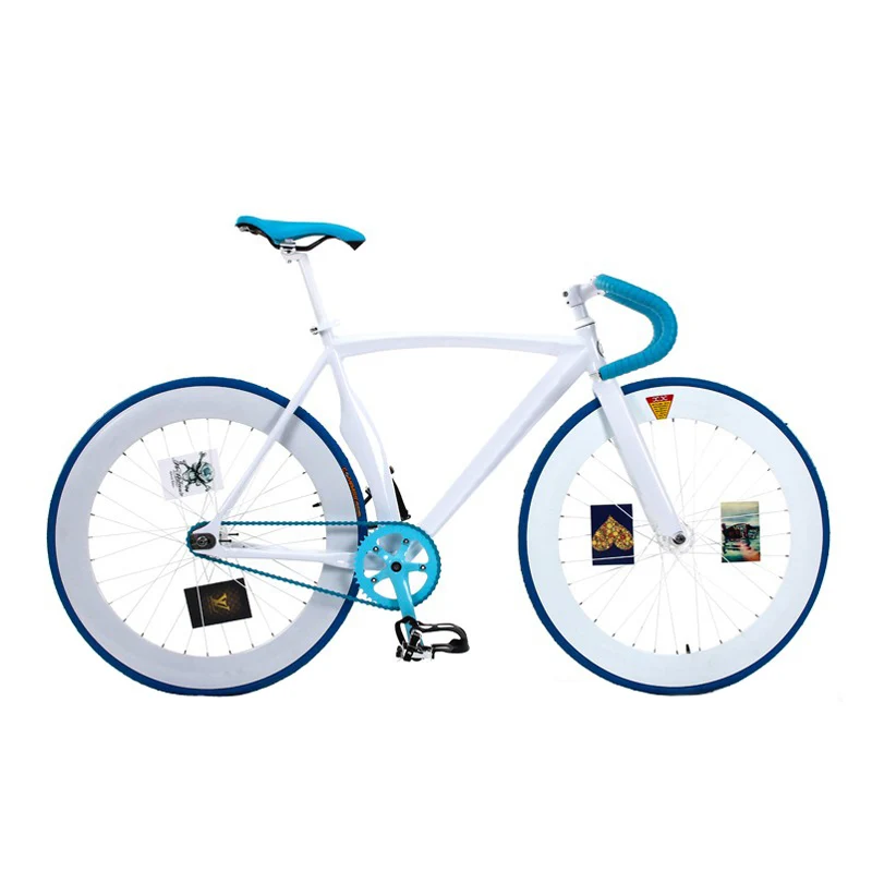 Top 70mm rear and front wheel  Fixed Gear Bike Fixie frame 53cm  DIY 700C  Aluminum alloy Bike Track Bike Bicyclebike 3