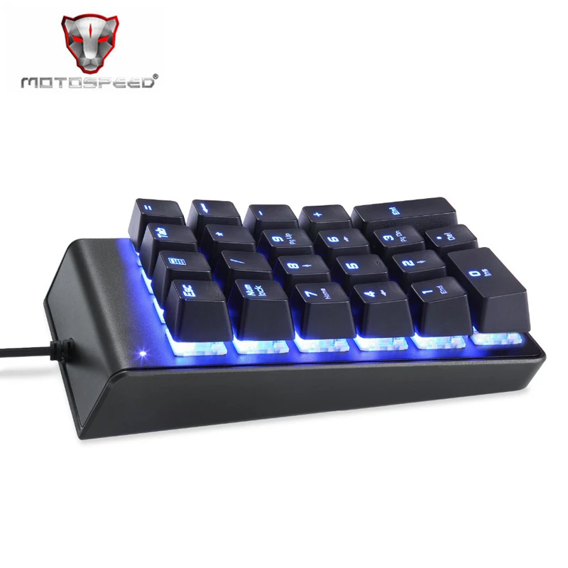 

Motospeed K22 One Hand Numpad Mini Mechanical Keyboard With Backlight Numeric Keypad RGB For Computer PC Keycaps Key Cap Board