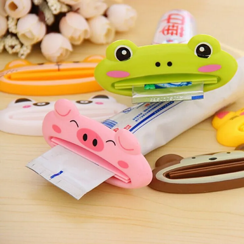 1 шт многоцветные милые животные многофункциональные портативные Пластиковые Соковыжималки для зубной пасты для ванной, держатель для зубной щетки, наборы для ванной, предметы для дома