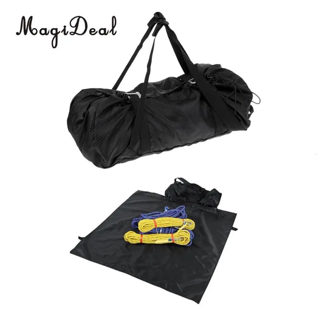 MagiDeal Outdoor Ultralight Folding Rock Climbing Rope Bag Backpack With Ground Sheet & Straps for Camping Caving Equipment Acce