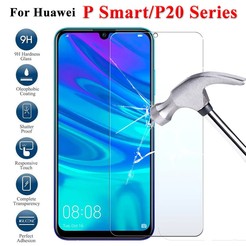 Protective glass on for Huawei p smart 2019 p20 plus lite pro light screen protector tempered protection 20 psamrt p20lite | Мобильные