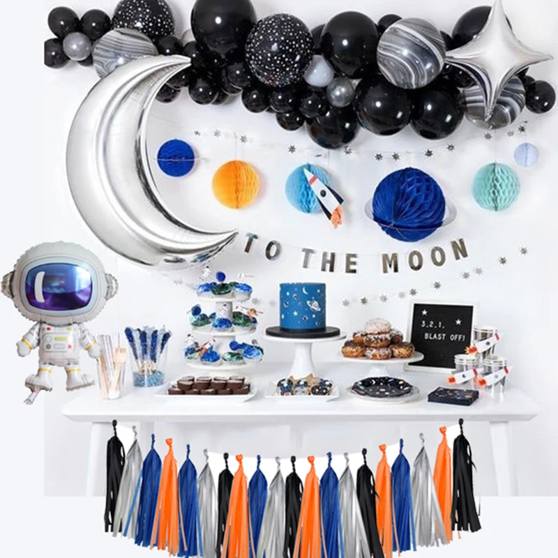

Solar System Outer Space Happy Birthday Banner Garland Planet Outer Space Galaxy Foil Balloons Birthday Party Decorations Kids
