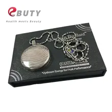 EBUTY серебряный кулон энергия здоровья каменные подвески отрицательные германиевые шарики модные Амулеты с цепочкой из нержавеющей стали и подарочной коробкой
