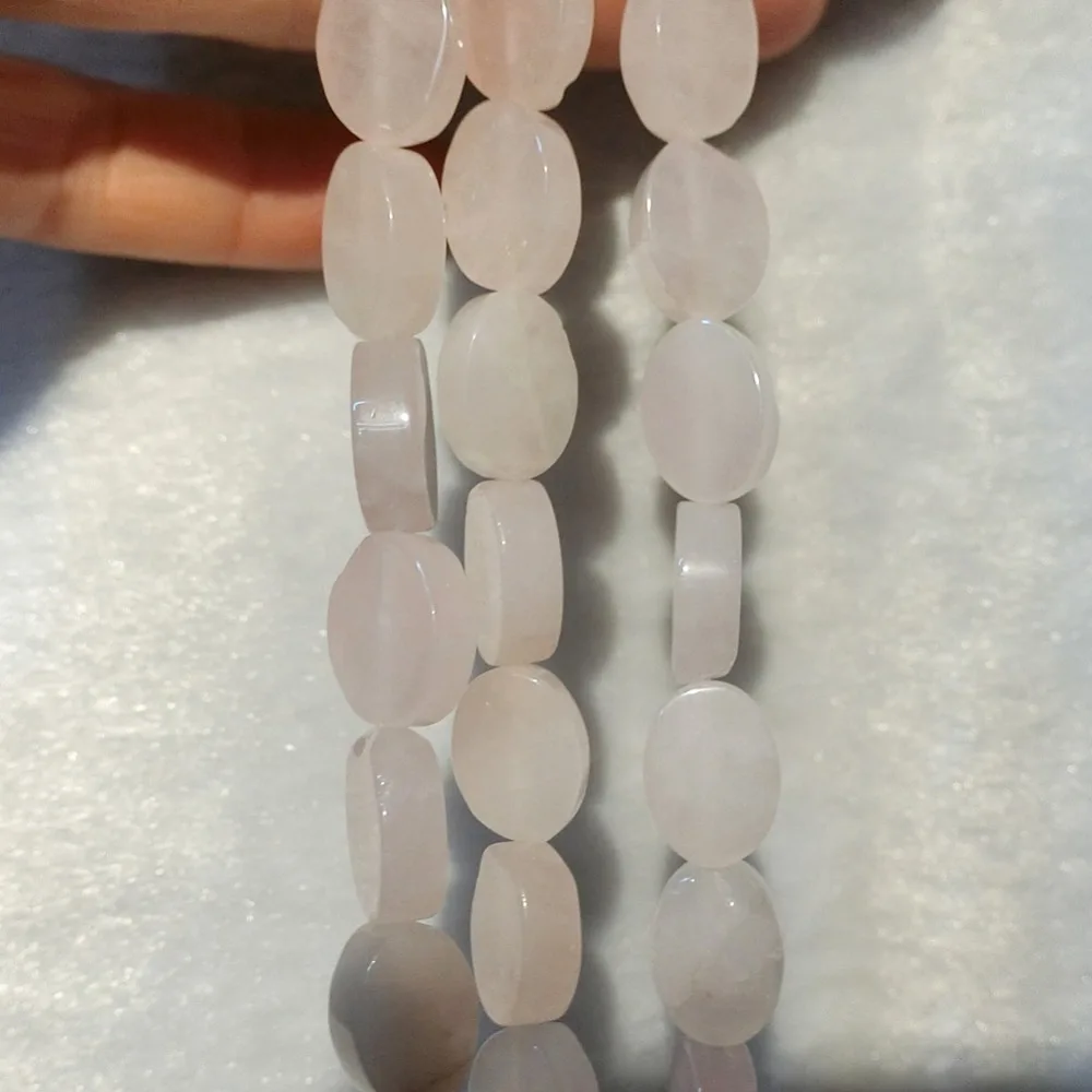 

168pcs Oval Shape Roses Quartz Charms Agates Natural Stone Loose Beads Accessories Jewelry Making Earring Bracelet Necklace Free