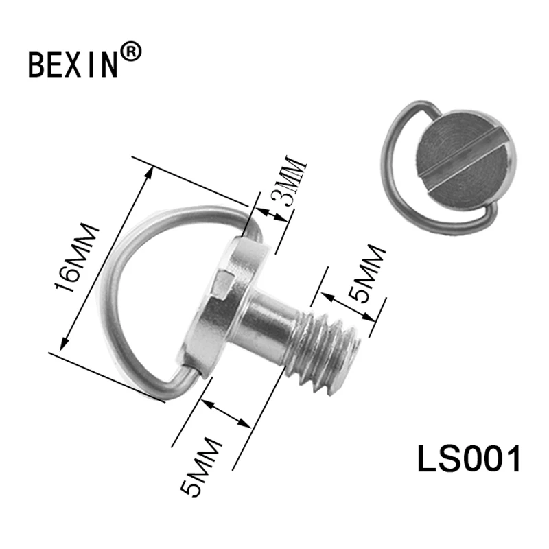 Универсальный винт для штатива камеры Винт быстросъемный винт 1/4 дюймов d-образное кольцо Железный винт для камеры цифровой dslr
