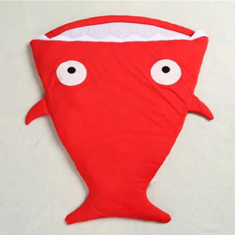 

2018 Cartoon Shark newborn sleeping bag winter stroller bed swaddle blanket wrap bedding cute baby sleepsack