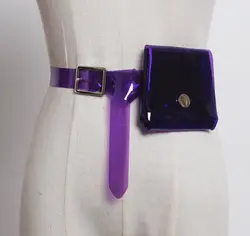 LANMREM 2019 Новая мода прозрачный ПВХ металлической пряжкой высокое качество ремни Мини сумка для женщин интимные аксессуары QD429