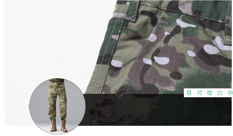 Камуфляжные свободные штаны с большими карманами Военная Тактическая рабочие брюки Для мужчин армейские брюки охотника мешковатые брюки спецодежды черный Джунгли брюки Python 2XL