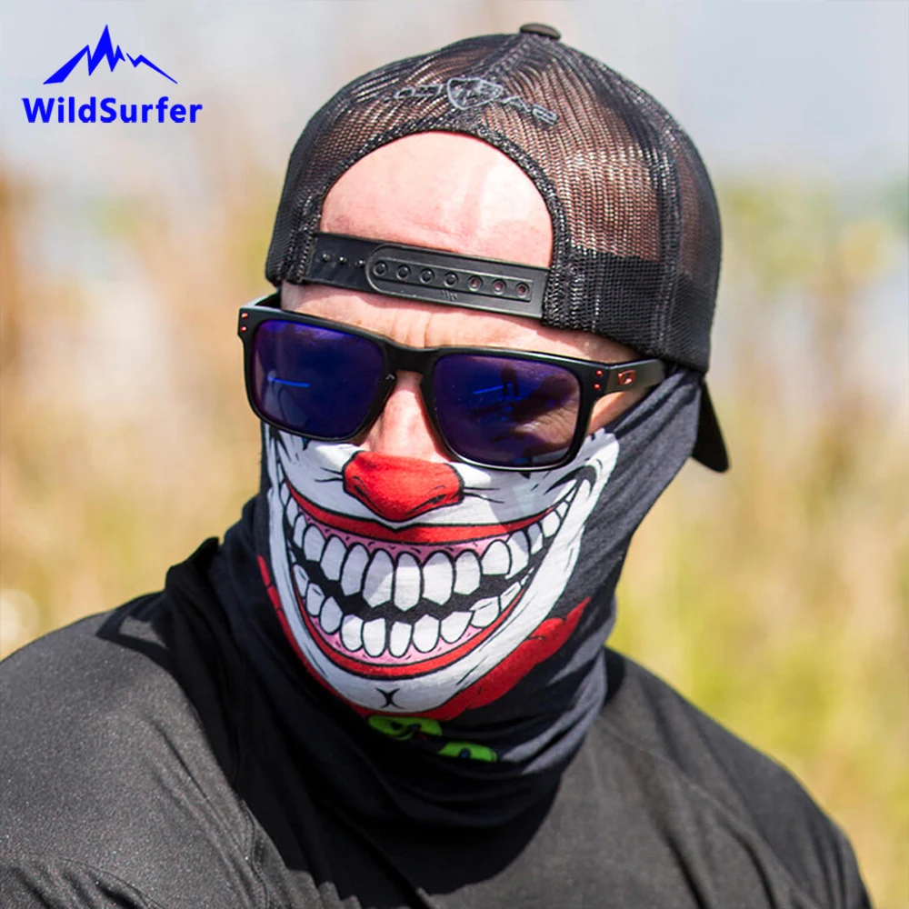 WildSurfer бесшовный Балаклава с рисунком черепа открытый пыленепроницаемый