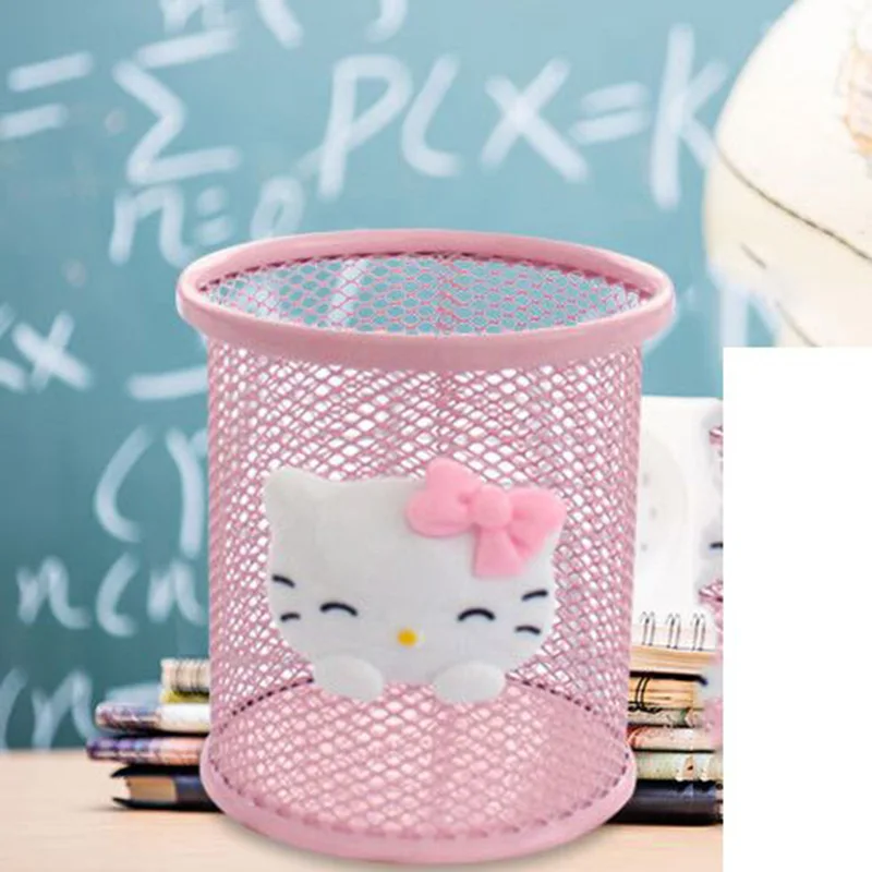 

1Pcs Creative Pink Hello Kitty Desktop Storage Box Multipurpose Storage Basket Box Makeup Organizer Office Home Supplies