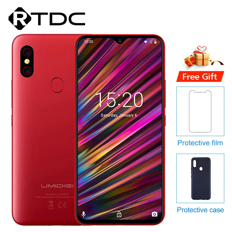 Смартфон UMIDIGI F1 Play Android 9,0, 6,3 дюймов, полный экран, 48MP+ 8MP+ 16MP, 6 ГБ+ 64 ГБ, две sim-карты, 4G, 5150 мАч, мобильный телефон