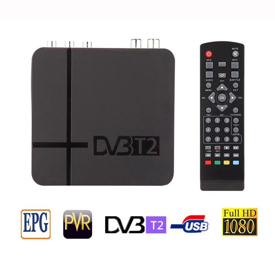 K2 DVB-T/DVB-T2 ТВ-тюнер ресивер DVB T/T2 ТВ-приставка HDMI CVBS 1080P цифровой HD спутниковый ресивер H.264 Эфирное ТВ-приёмник