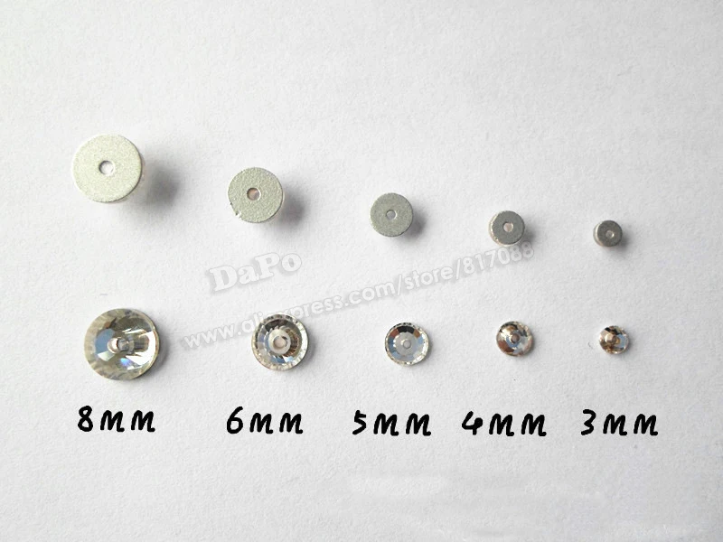 3mm 4mm 5mm 6mm 8mm High grade Round Sew On Stone Crystal Color Sew On
