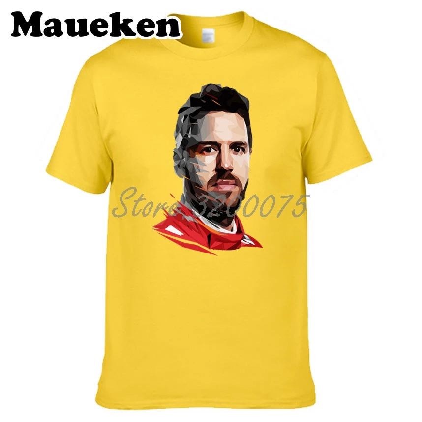 Мужская футболка Sebastian Vettel 5 four time Formula World Champion одежда с круглым вырезом W19032702|t shirt