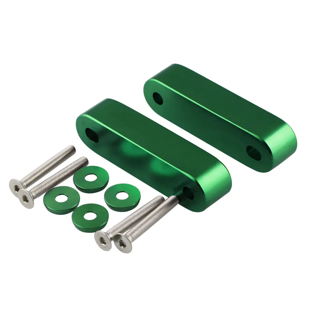 Заготовки алюминиевых стояков капота для honda с 4 шт. крыло шайбы с логотипом EA003 - Цвет: Зеленый
