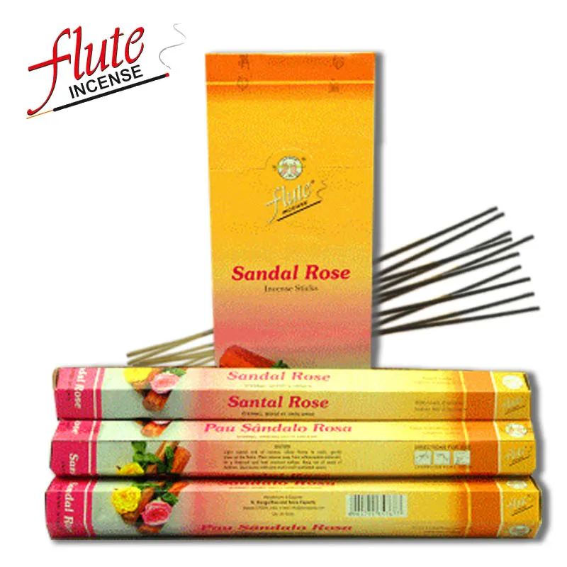 

FLUTE 20 Sticks/Pack Sandal Rose Aroma Spice Cored Stick incense Handmade From Indian Burning in Living Room For Meditation