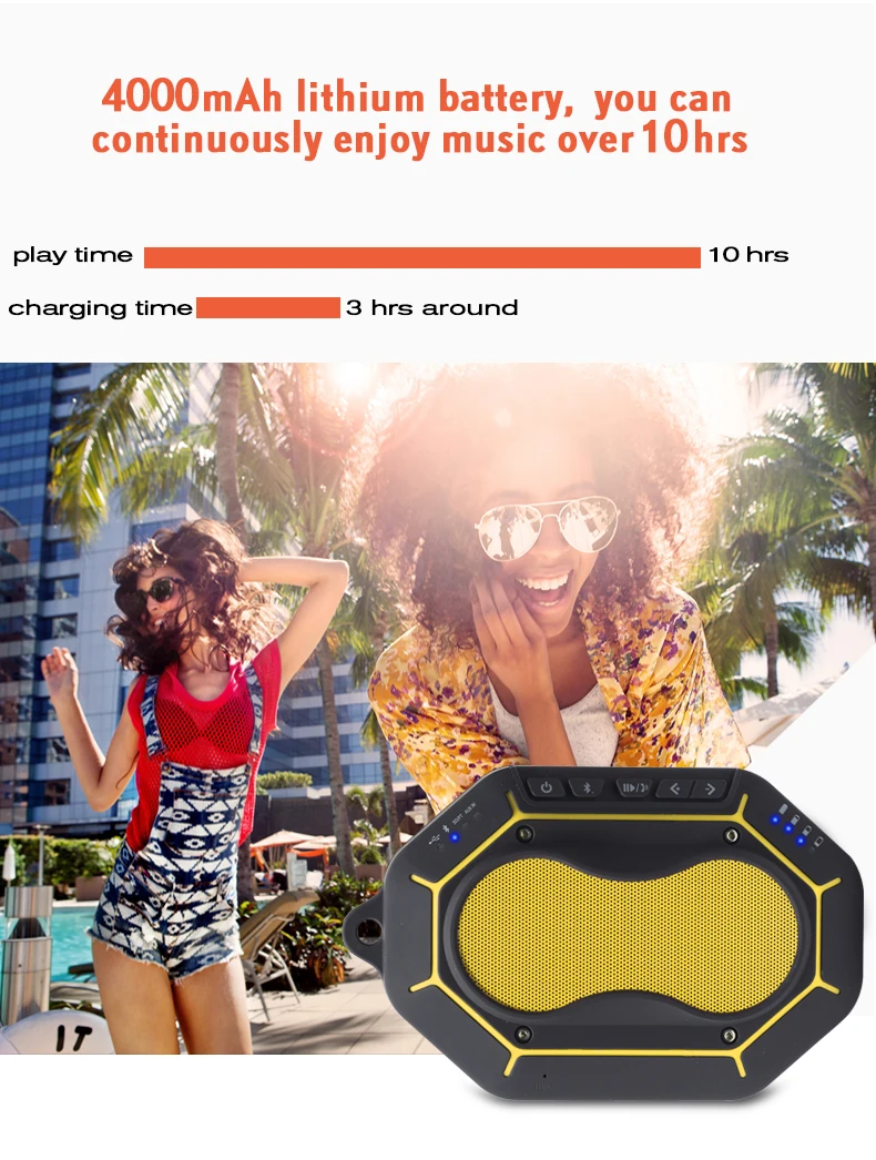 10 Liboer Wireless Bluetooth Speaker Waterproof Bike 10W Speaker for TV Portable mp3 TF Bluetooth Speakers Bass Shower Outdoor BT90