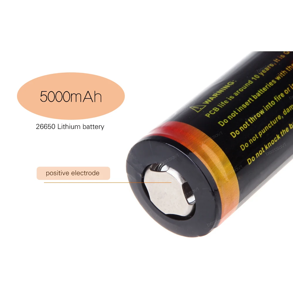 Оригинальный Trustfire 26650 защищенный 5000mAh 3 7 V литий ионный перезаряжаемый
