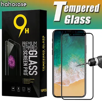 

100pcs Fiber Round Full Cover 9H Tempered Glass For iPhone 11 Pro Max XS XR X 8 7 6 6S Plus Screen Protector Flim With Package
