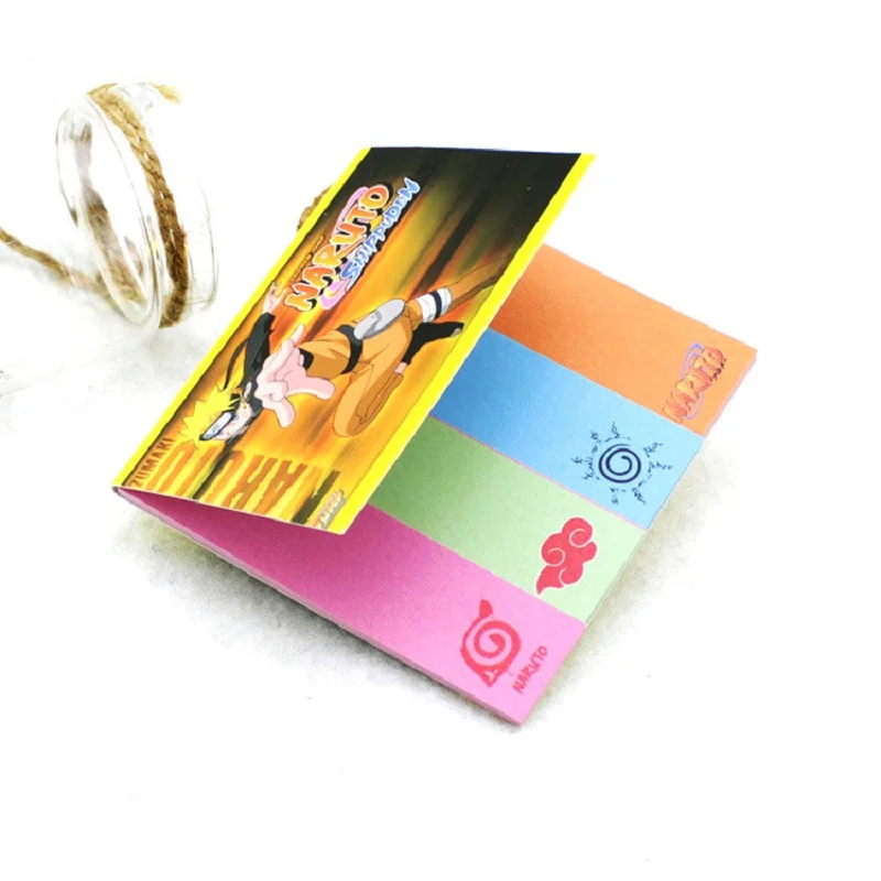 

3pcs Anime Naruto Memo Pad Notes Memo Post it Paper Sticker Page Flags School Office Korean Stationery Supplies Notebook