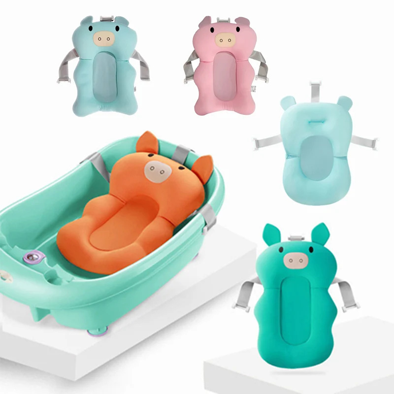 

CYSINCOS Baby Shower Portable Bed Babies Infant Baby Bath Pad Non-Slip Mat NewBorn Safety Security Bath Seat Support
