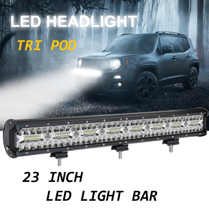 

3 Rows 23" LED Light Bar 480W LED Bar Combo Auto Driving Work Light 12V 24V for Offroad Car Tractor Truck 4x4 SUV ATV JEEP LADA
